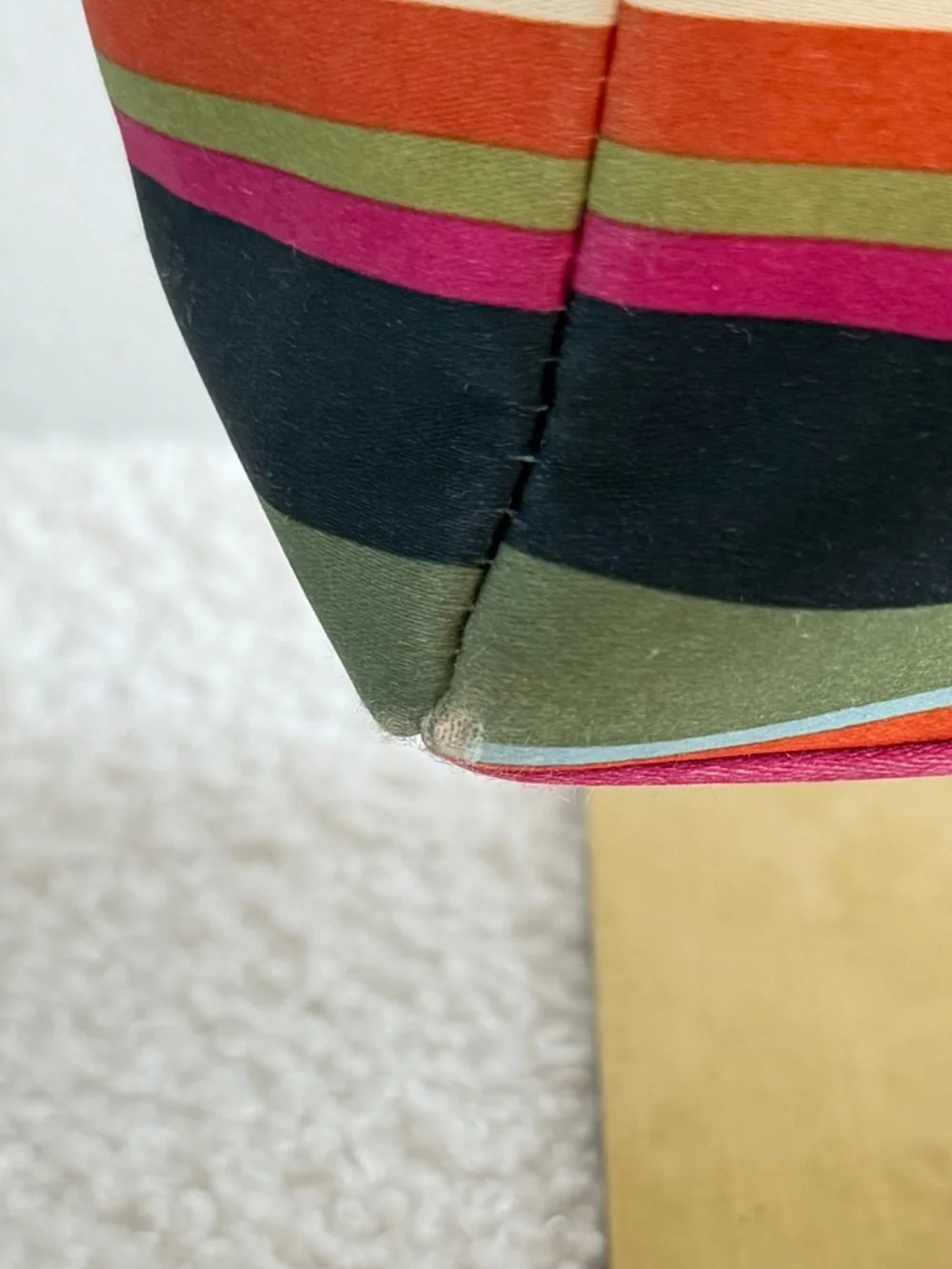 Vintage Coach Legacy Stripe Satin Mini Tote